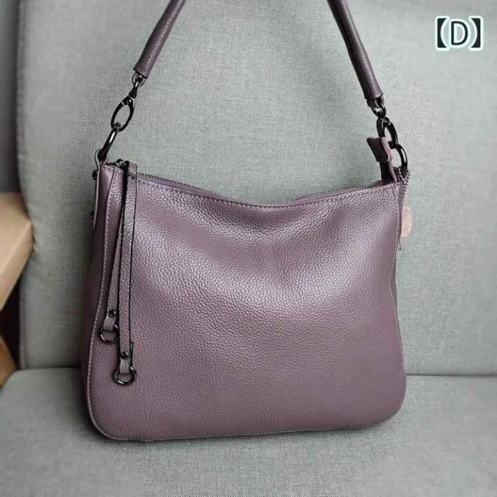 Purple Leather Shoulder Crossbody Bag Purse - Picture 2 of 3